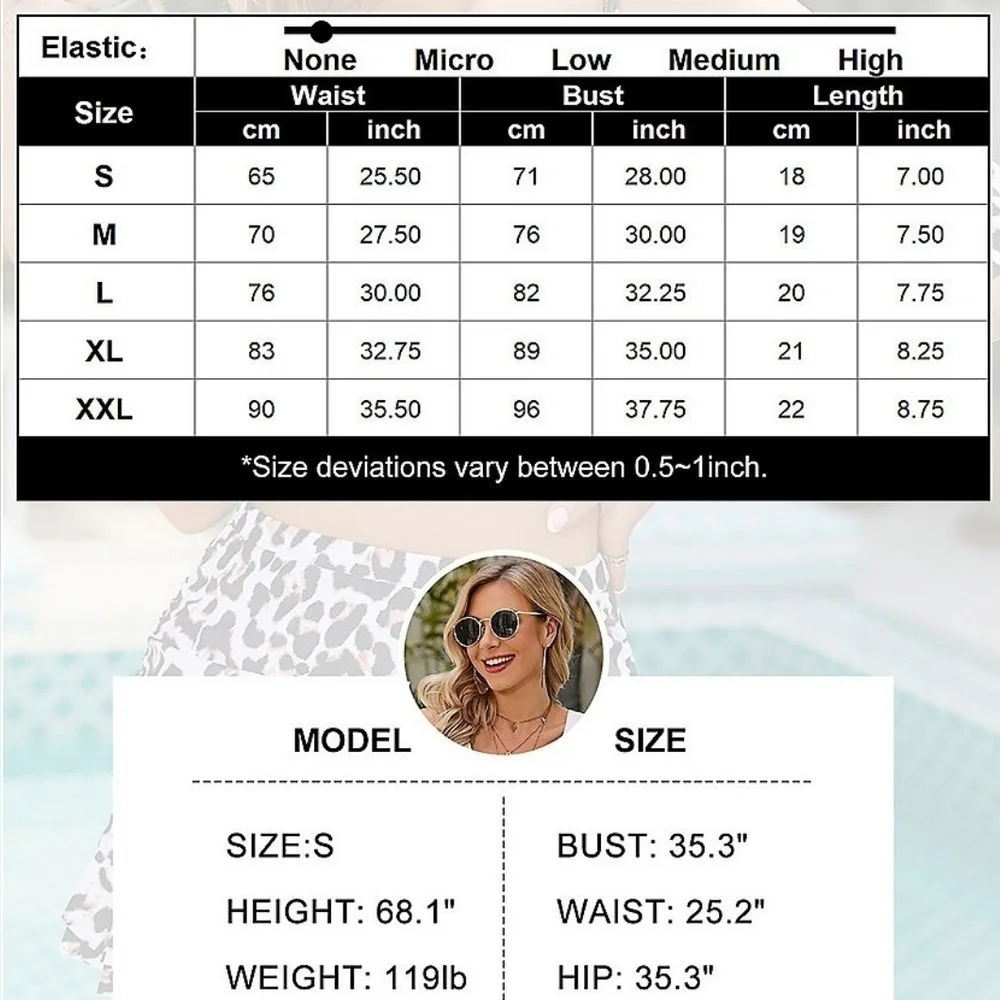 New with tags! Womens Medium Leopard Print Off Shoulder Ruffle Bikini Swim Skirt